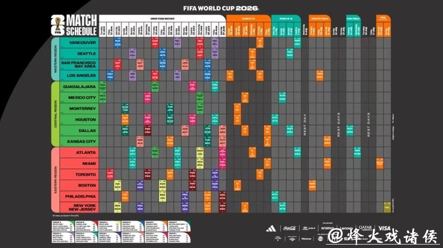 2026世界杯赛程一览 2026世界杯赛程一览